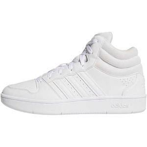 adidas Mens Hoops Mid Classic Lace Up Sneakers Shoes Casual – Blue, White(White/White/Grey)