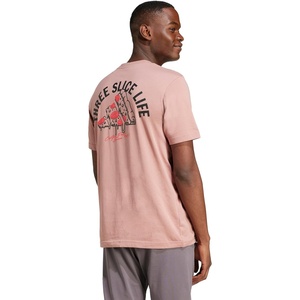 adidas Mens Lounge Pizza Graphic T-Shirt(Warm Clay)