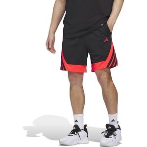 adidas Men’s Pro Motion Basketball Shorts(Black/Lucid Red)