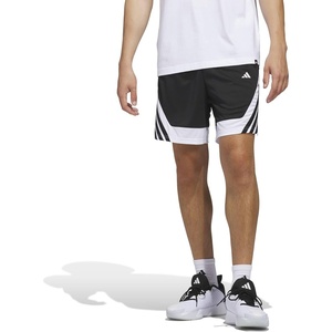 adidas Men’s Pro Motion Basketball Shorts(Black/White)