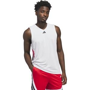 adidas Men’s Pro Motion Basketball Shorts(Pure Ruby/White)