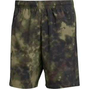 adidas Men’s Train Essentials All Over Printed Shorts(Olive Strata)