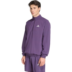 adidas Men’s Train Essentials Holiday Pack Quarter-zip Track Top(Aurora Plum)