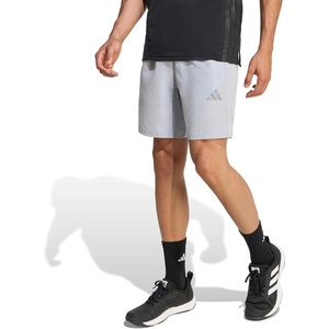 adidas Men’s Workout Essentials Base Melange Woven Shorts(Halo Silver Melange)