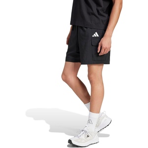 adidas Originals Men’s Essentials Small Logo Cargo Chelsea Shorts(Black/White)