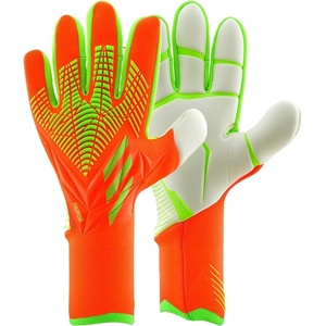 adidas Predator Pro PC Goalkeeper Gloves – Silicone Zone Skin Coating, URG 2.0 Palm, Abrasion Zone Protection, Compressive Entry, Solar Red 10