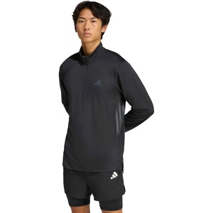 adidas Tech Essentials Workout Quarter-Zip Sweatshirt(Black)