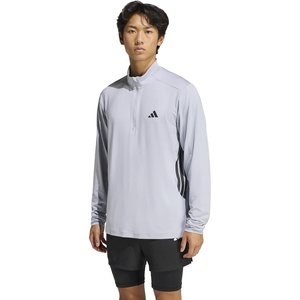 adidas Tech Essentials Workout Quarter-Zip Sweatshirt(Halo Silver)