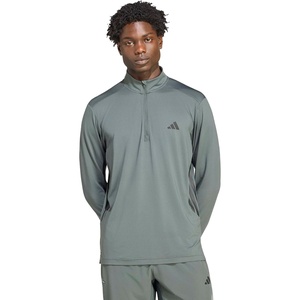 adidas Tech Essentials Workout Quarter-Zip Sweatshirt(Legend Ivy)