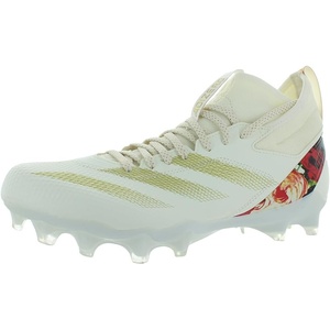 adidas Unisex Adult Adizero Impact American Football Shoes(Off White/Gold Metallic/Footwear White-white)