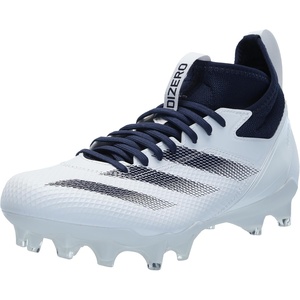 adidas Unisex Adult Adizero Impact American Football Shoes(White/Team Navy Blue/White)