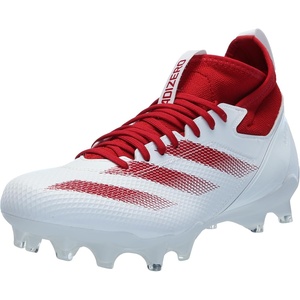 adidas Unisex Adult Adizero Impact American Football Shoes(White/Team Power Red/White)