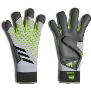 adidas Unisex-Adult Competition Predator Pro Hybrid Goalie Gloves (White/Lucid Lemon/Black, Size 10.0)