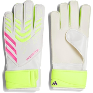 adidas Unisex-Kids Training Predator Goalie Soccer Gloves(White/Lucid Lemon/Lucid Pink)
