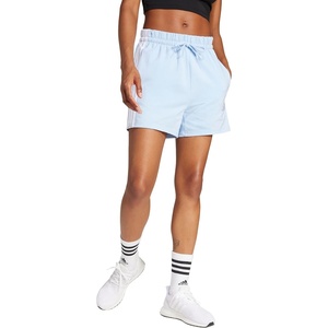 adidas Women’s Essentials 3-Stripes Cotton Shorts(Blue/White)