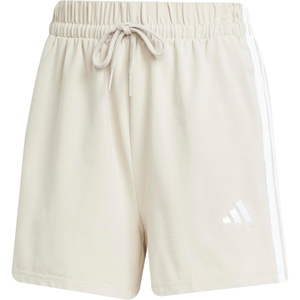 adidas Women’s Essentials 3-Stripes Cotton Shorts(Wonder Alumina/White)