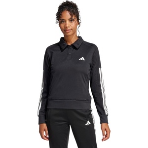adidas Women’s Iconic 3-stripes Snap Track Top(Black/Black)