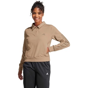 adidas Women’s Iconic 3-stripes Snap Track Top(Warm Sandstone/Warm Sandstone)