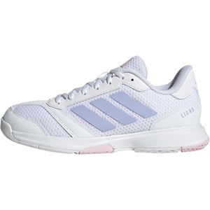 adidas Womens Ligra 8 Indoor Shoes(Cloud White Violet Tone Clear Pink)