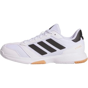 adidas Womens Ligra 8 Indoor Shoes(White/Black/White)