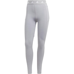 adidas Women’s Techfit Stash Pocket Full-Length Leggings(Medium Grey Heather/White)