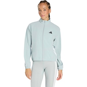 adidas Women’s Train Essentials 3-Stripes Woven Warm Up Jacket(Wonder Sage/White)