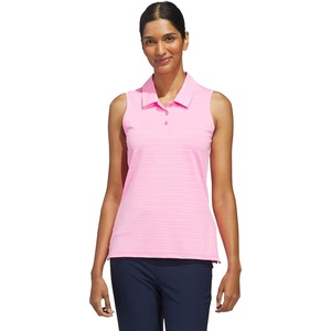 adidas Womens Ultimate365 Jacquard Sleeveless Polo(Lucid Pink)