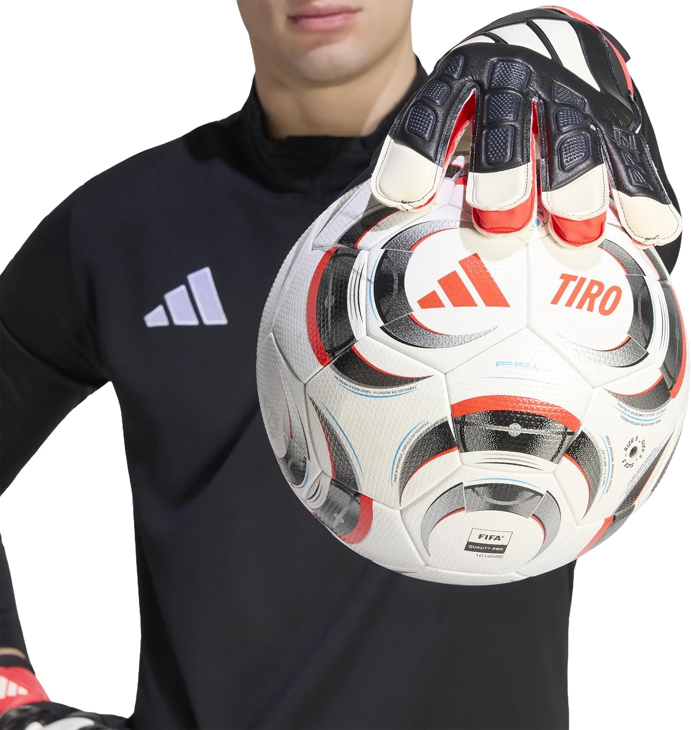 image:imageAdidas Copa Club Goalie Soccer GlovesBlackBlackLucid Red