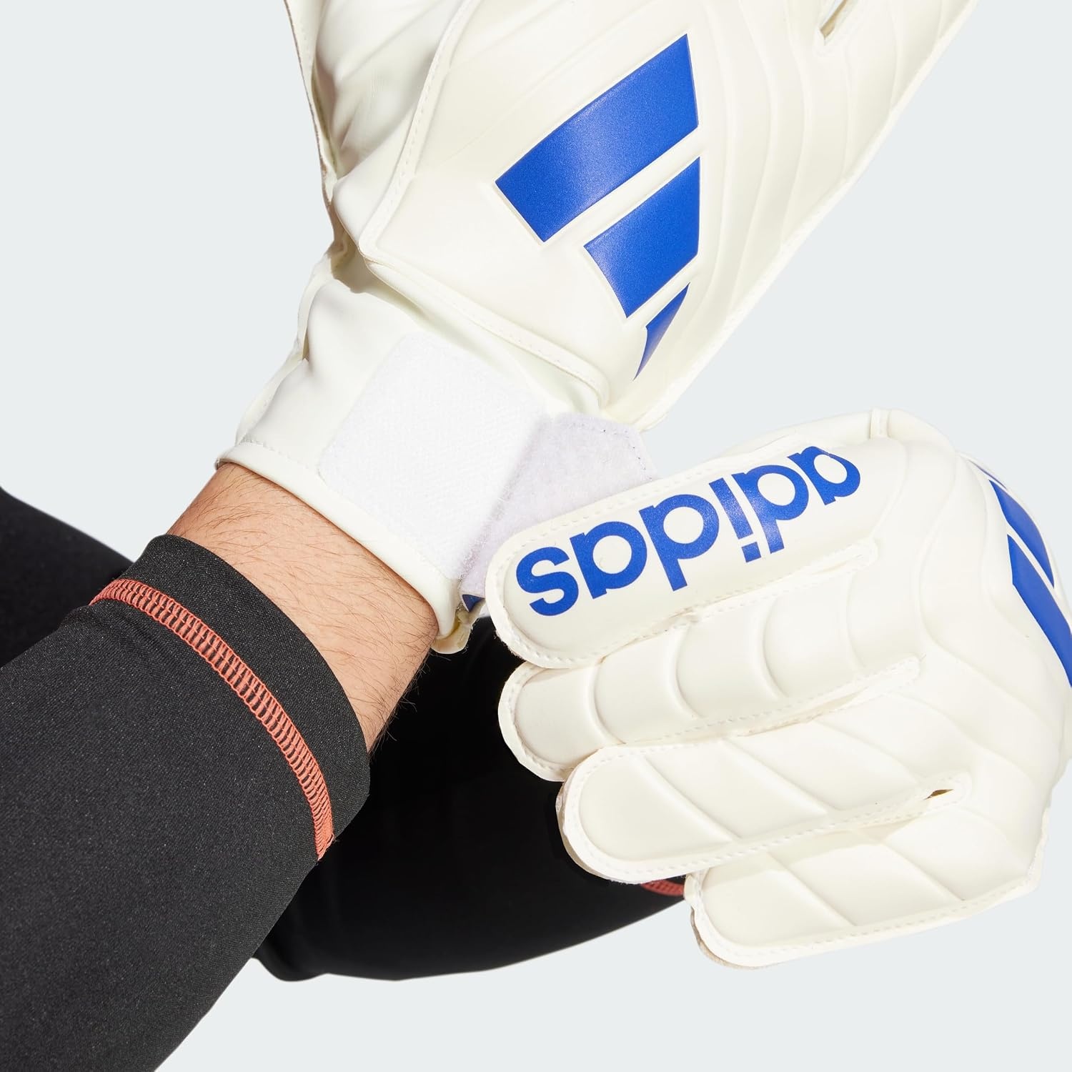 image:imageAdidas Copa Club Goalie Soccer GlovesWhiteLucid BlueSolar Red