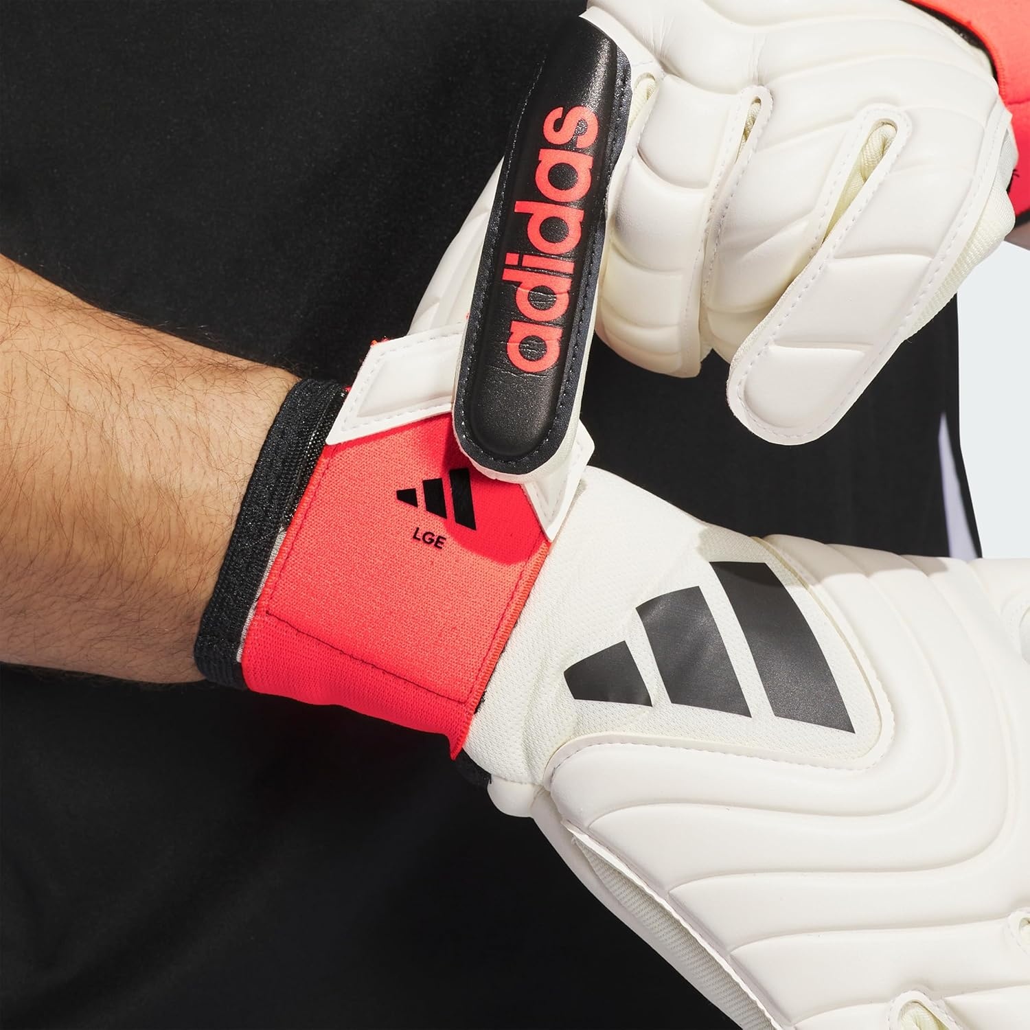 image:imageAdidas Copa League Goalie GlovesIvorySolar RedBlack