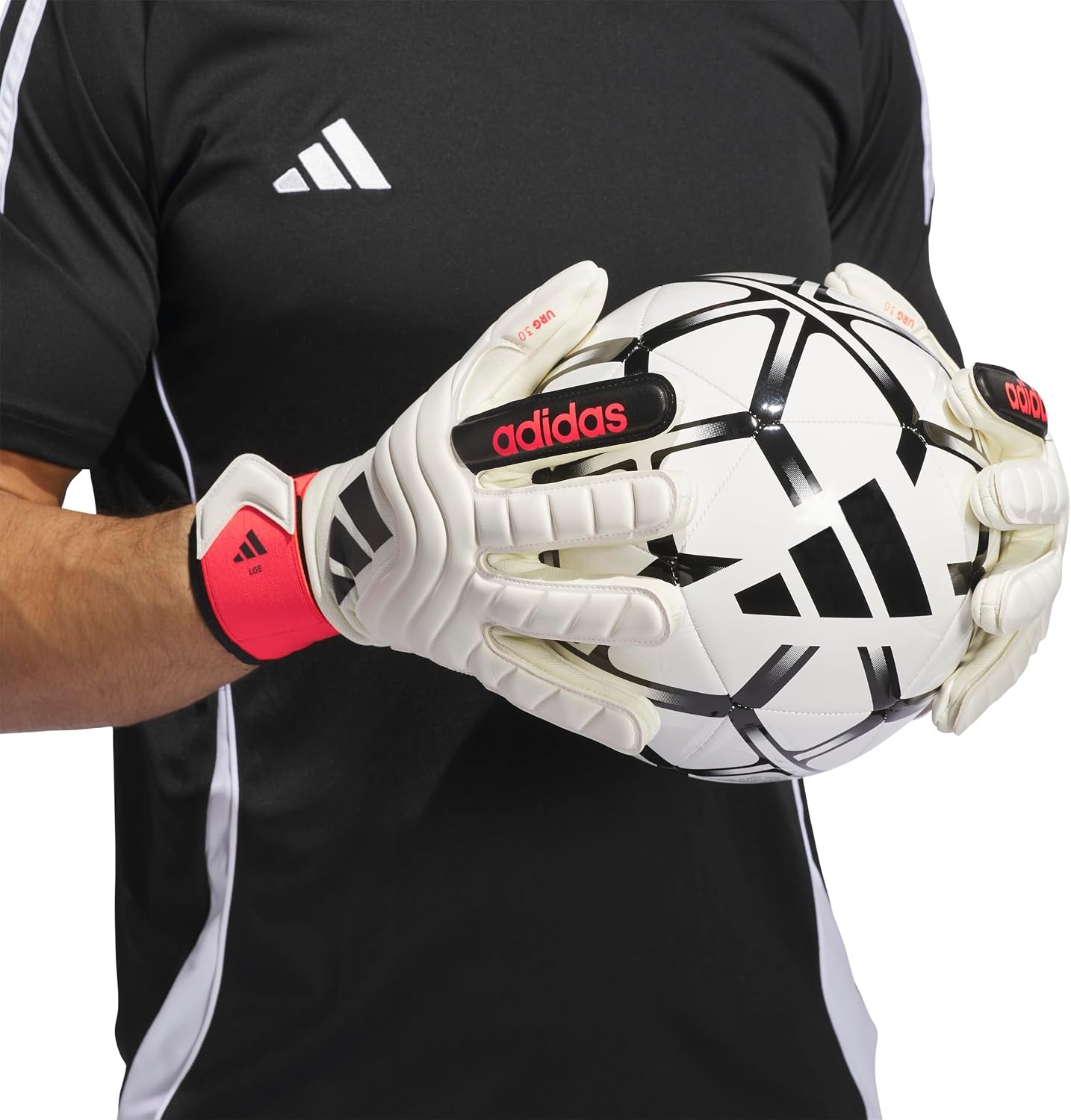 image:imageAdidas Copa League Goalie GlovesIvorySolar RedBlack