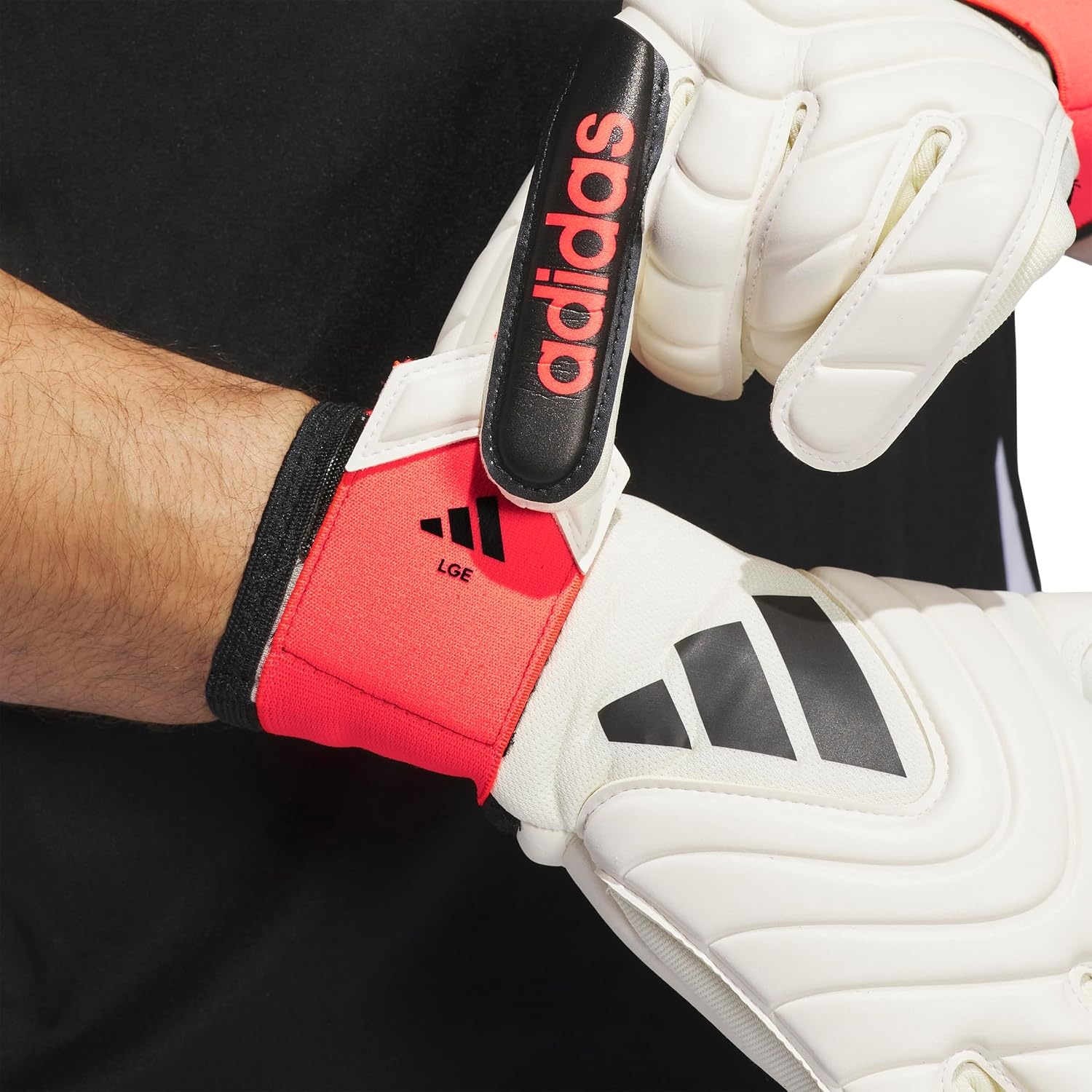 image:imageAdidas Copa League Goalie GlovesIvorySolar RedBlack