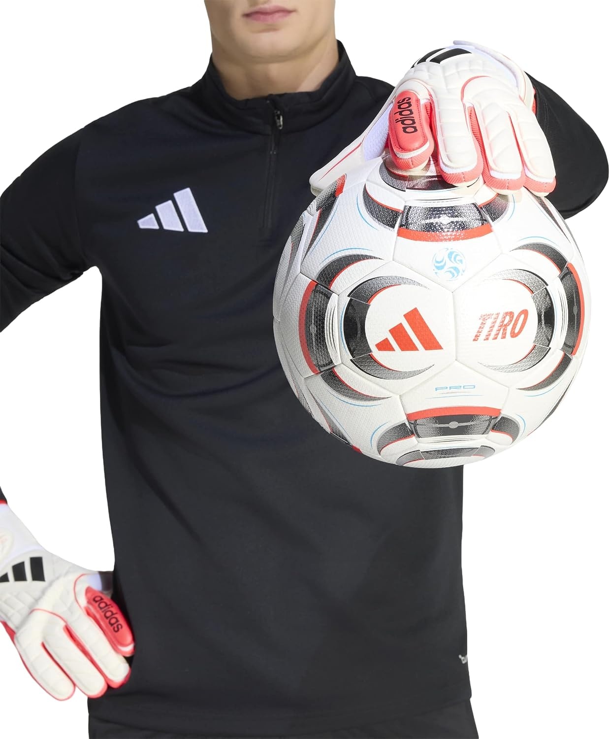 image:imageAdidas Copa League Goalie GlovesWhiteLucid RedBlack