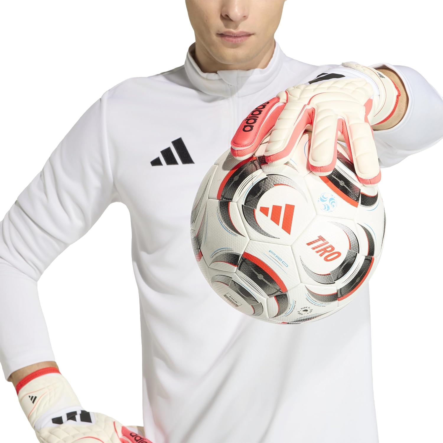 image:imageAdidas Copa League Goalie GlovesWhiteLucid RedBlack