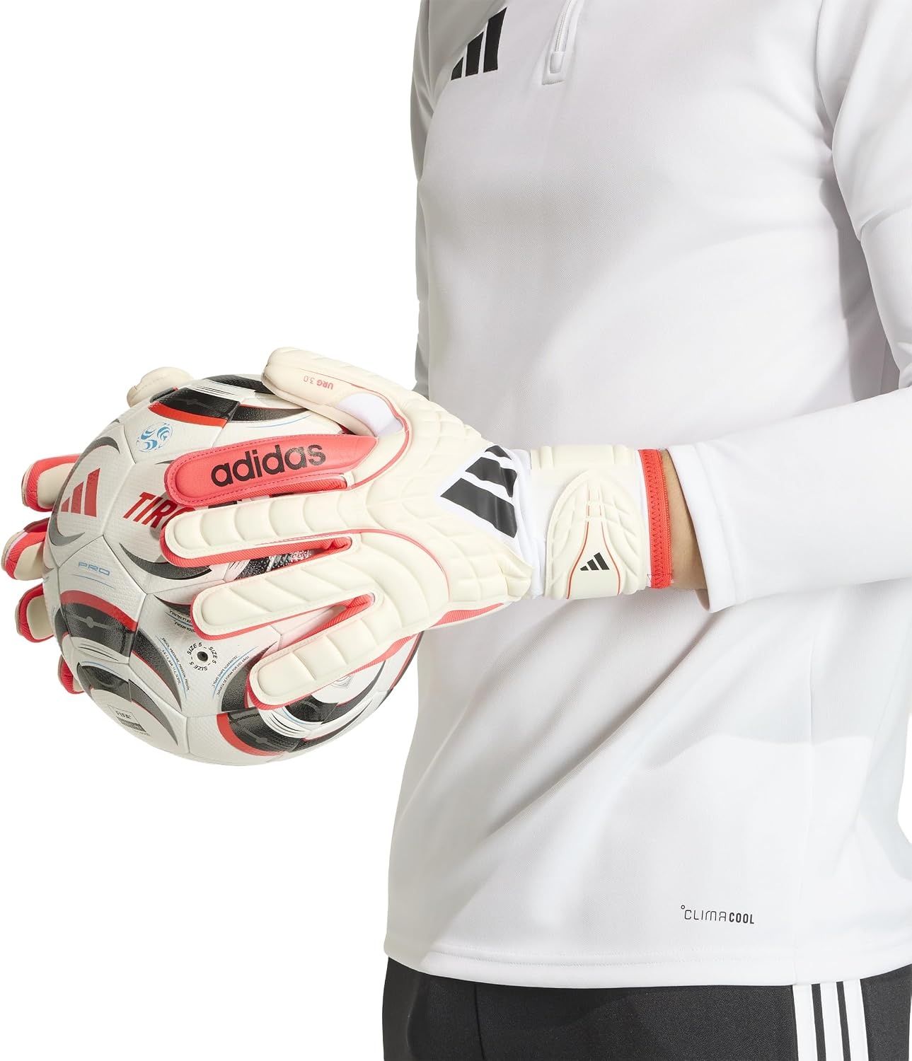 image:imageAdidas Copa League Goalie GlovesWhiteLucid RedBlack