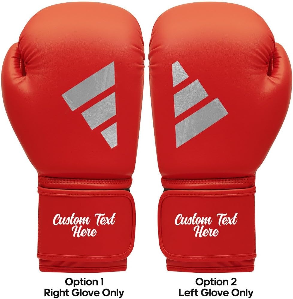image:imageAdidas Custom Boxing Gloves Speed 50 for Boxing Kickboxing MMA Bag Training amp Fitness Custom Boxing Gloves for Gifts SouvenirsRed Silver