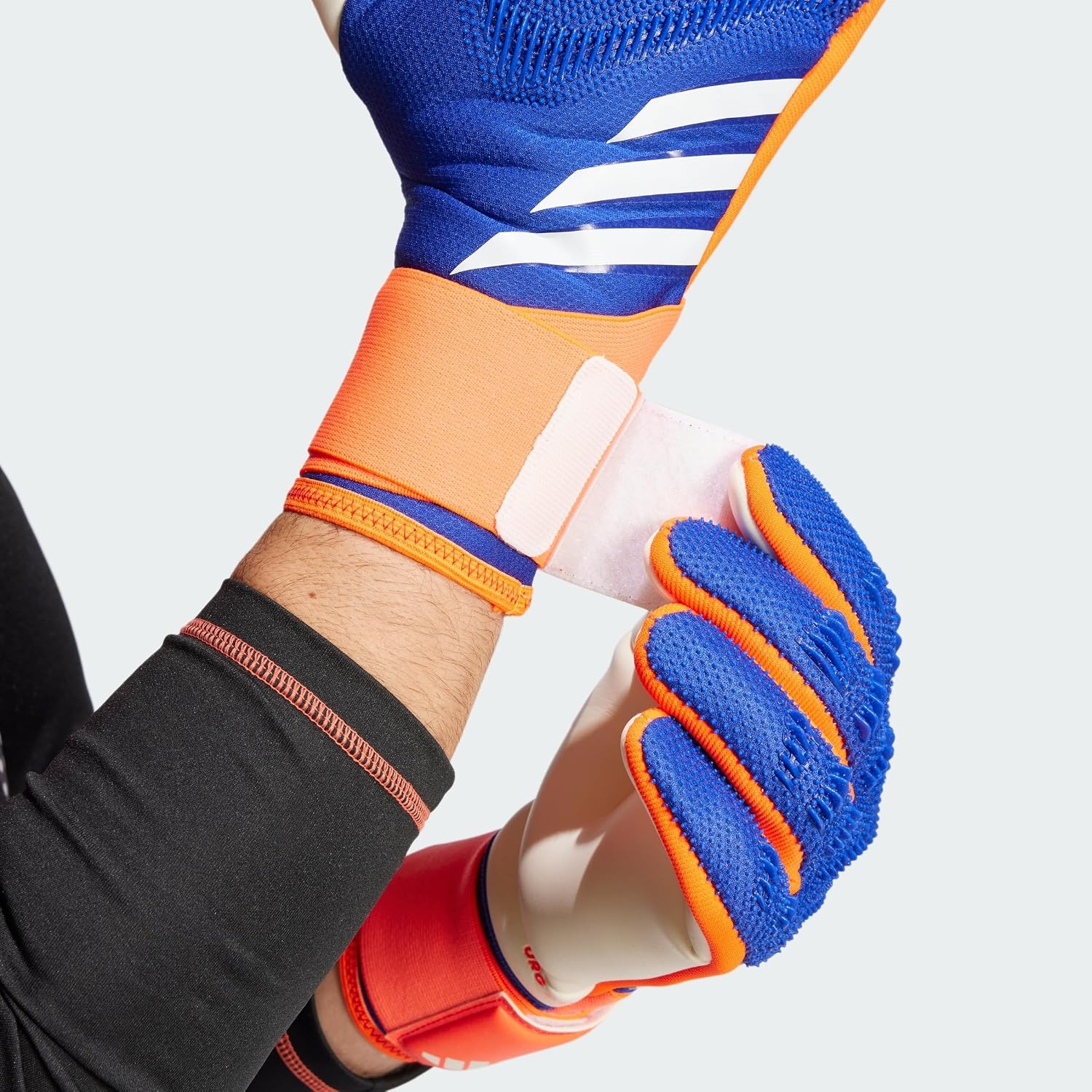 image:imageAdidas Predator Competition Goalie Soccer GlovesLucid BlueSolar RedWhite