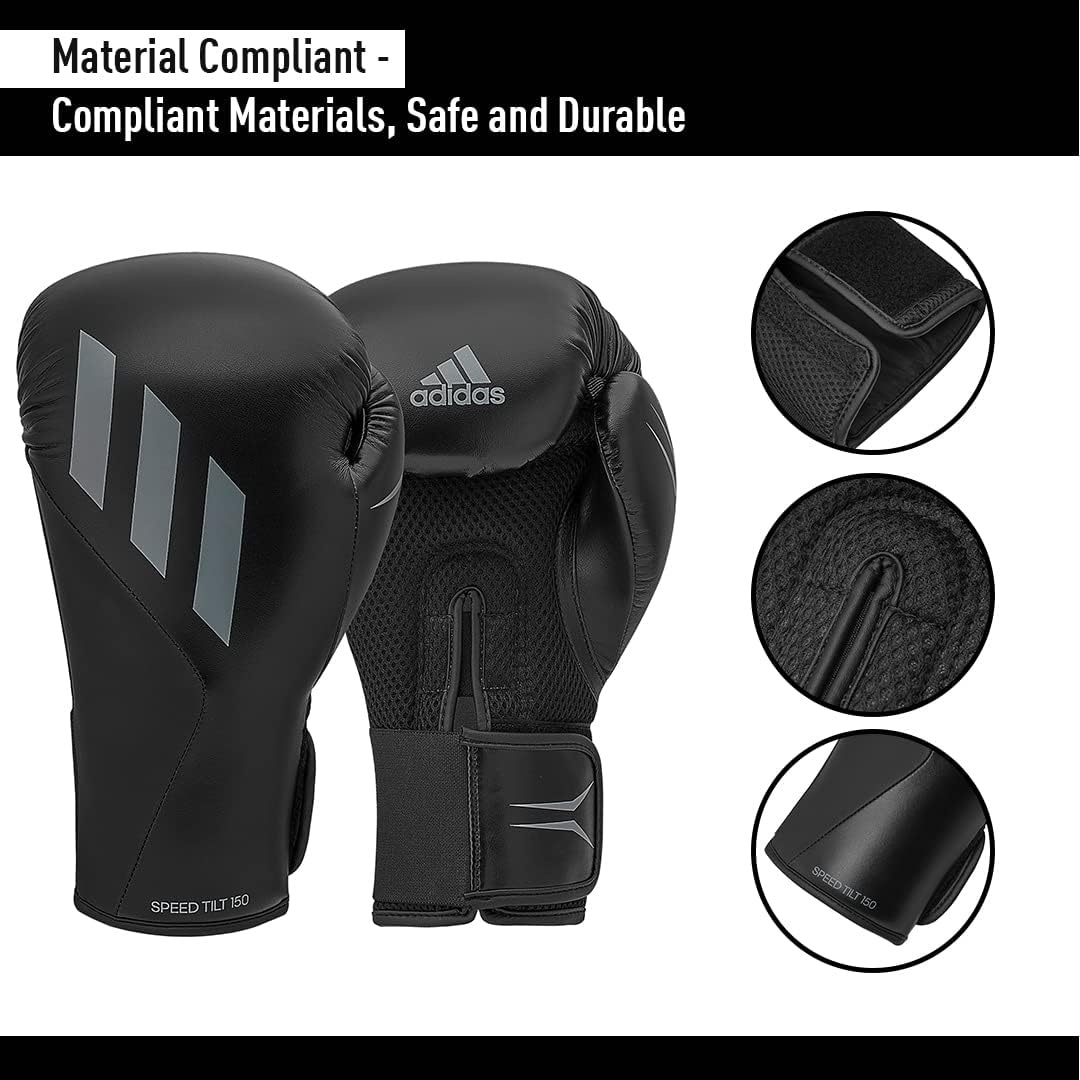 image:imageAdidas Speed TILT 150 Boxing Gloves Training Boxing Gloves for Men amp Women Heavy Bag Gloves Kickboxing Gloves Punching Gloves for Fitness amp MMABlackMat BlackGrey 3