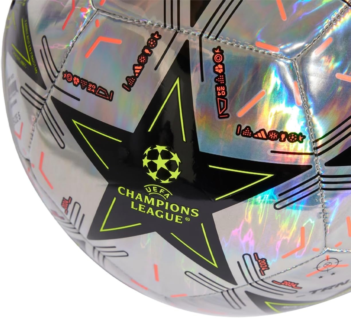 image:imageAdidas UEFA Champions League Soccer BallMulticolorBlackPlatin MetallicTeam Solar Yellow