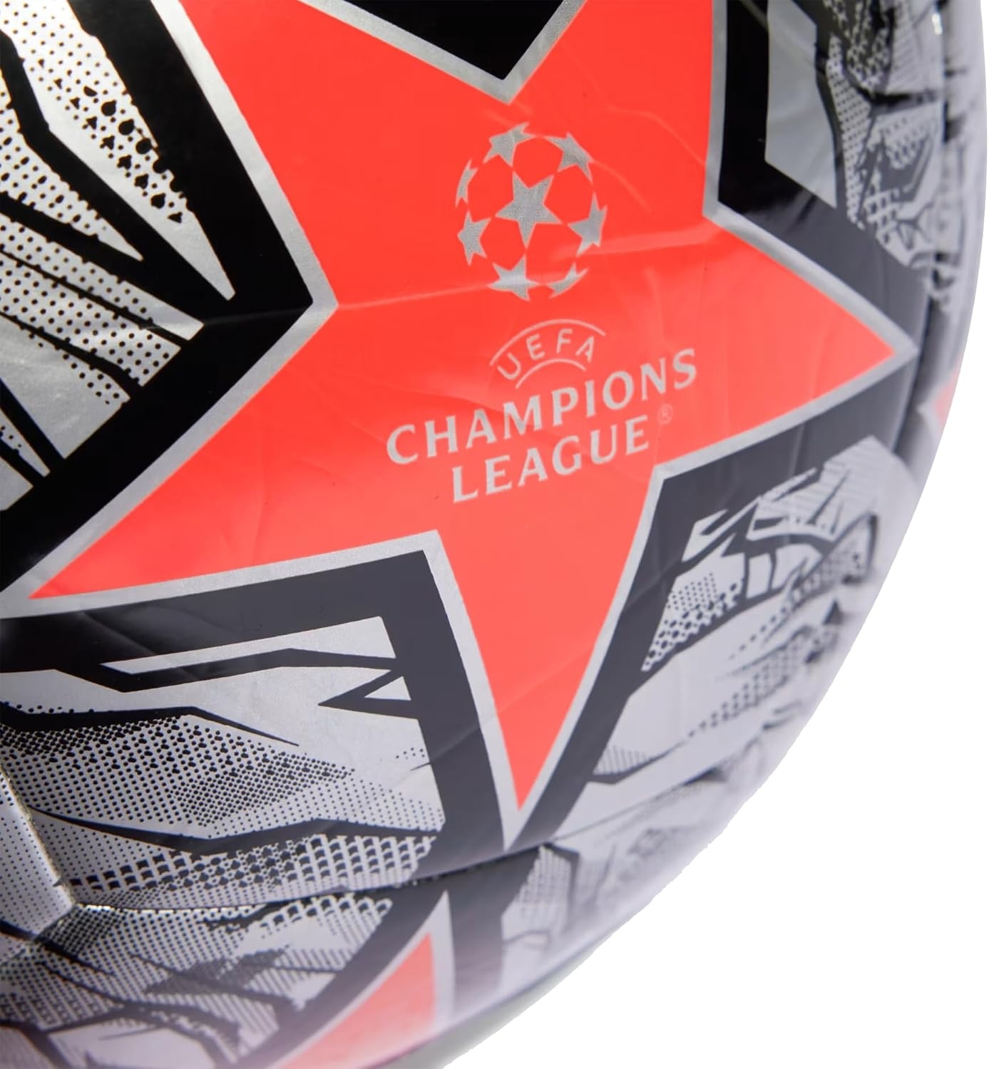 image:imageAdidas UEFA Champions League Soccer BallSilver MetallicSolar RedBlack