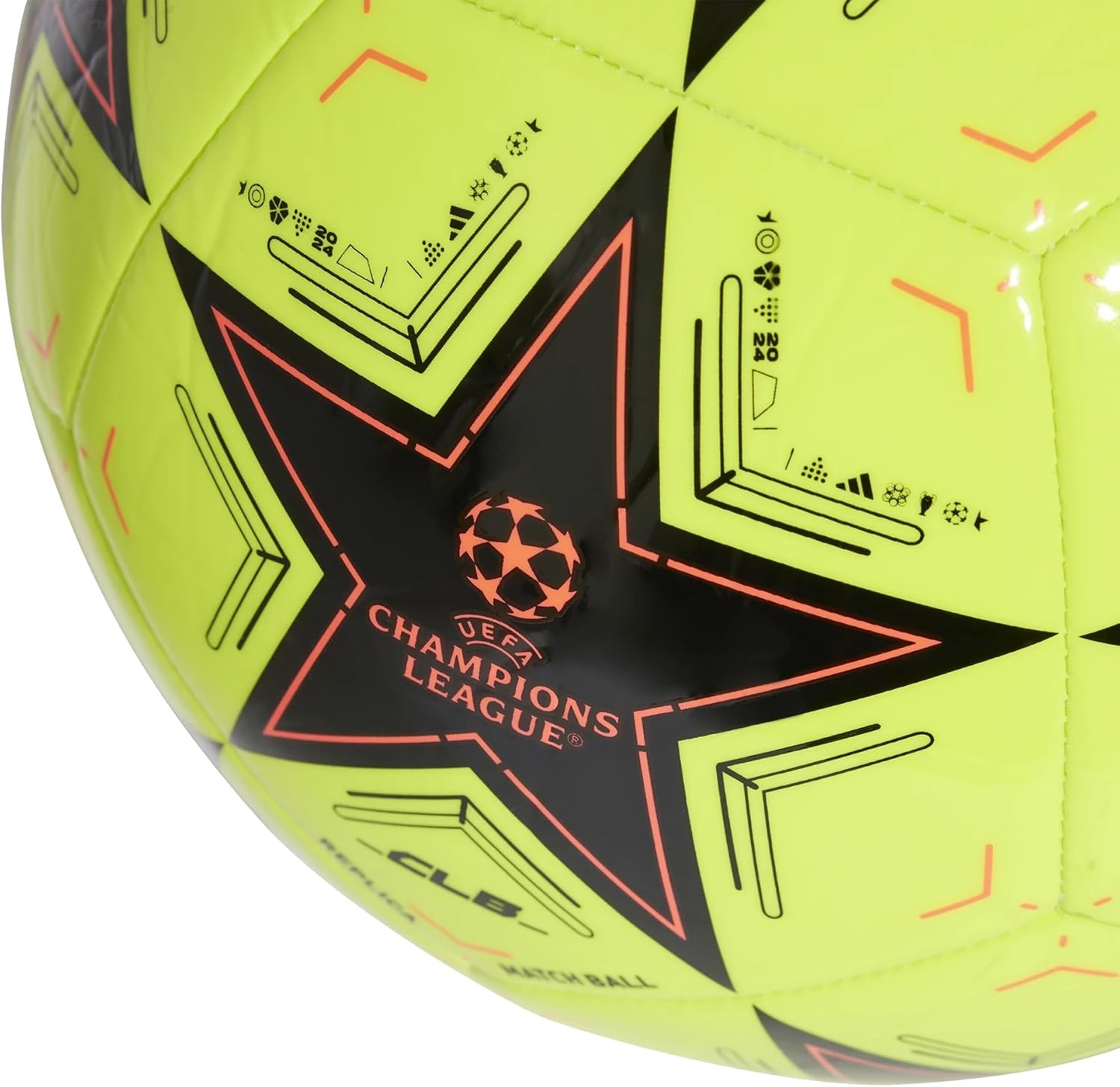 image:imageAdidas UEFA Champions League Soccer BallSolar YellowBlackTurbo