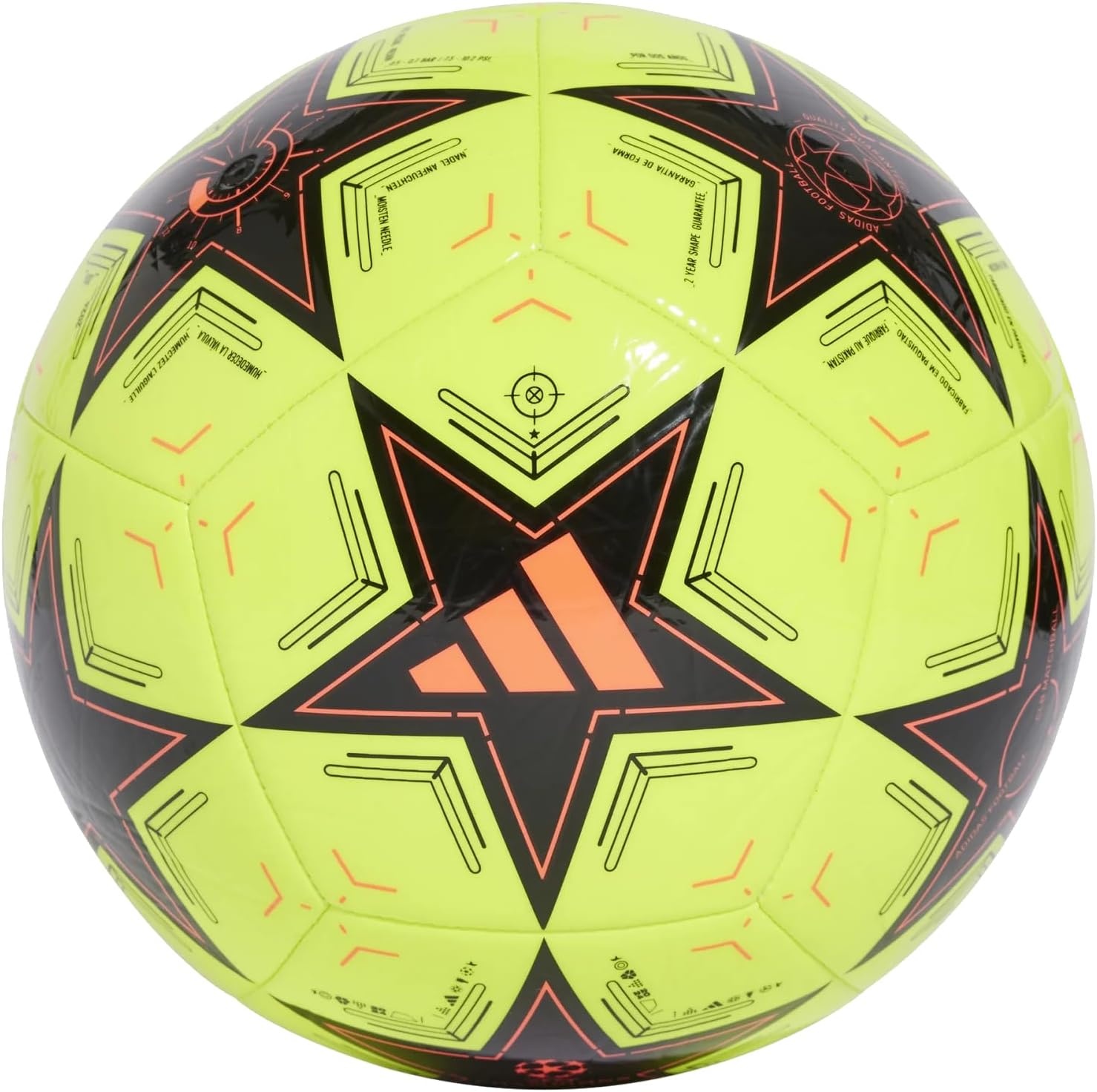 image:imageAdidas UEFA Champions League Soccer BallSolar YellowBlackTurbo