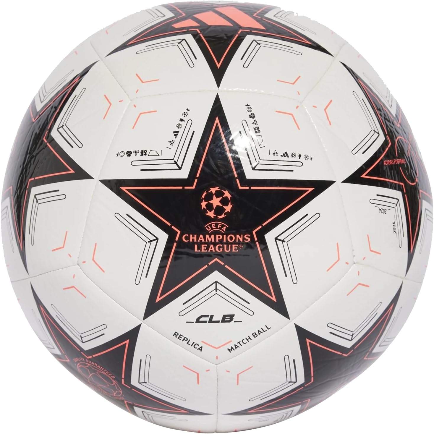 image:imageAdidas UEFA Champions League Soccer BallWhiteBlackTurbo