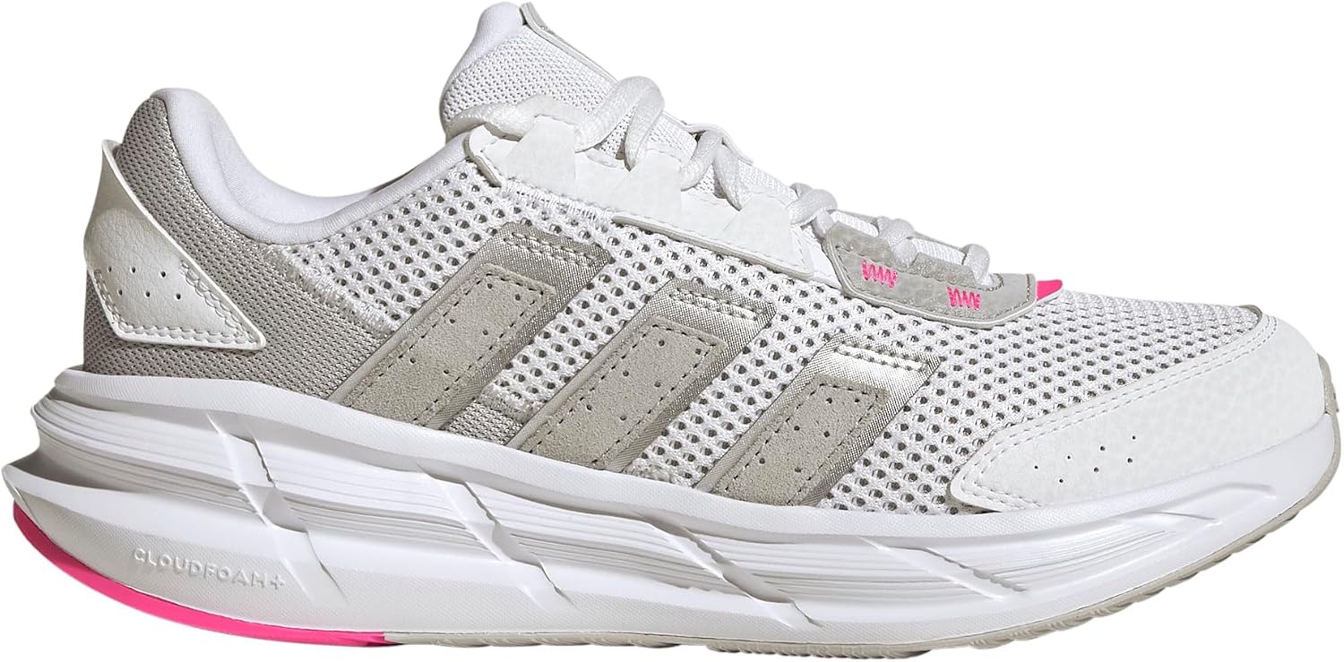 image:imageAdidas Womens AstrastarWhiteSilver MetallicLucid Pink