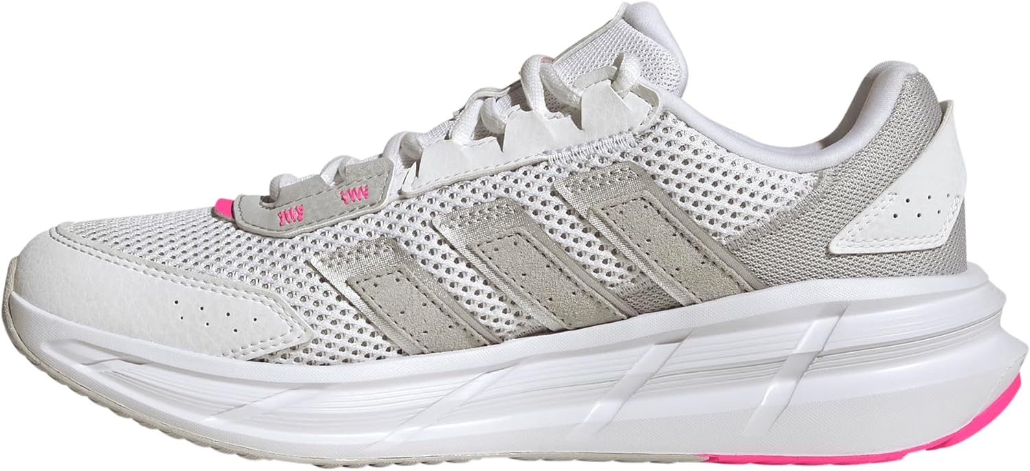 image:imageAdidas Womens AstrastarWhiteSilver MetallicLucid Pink