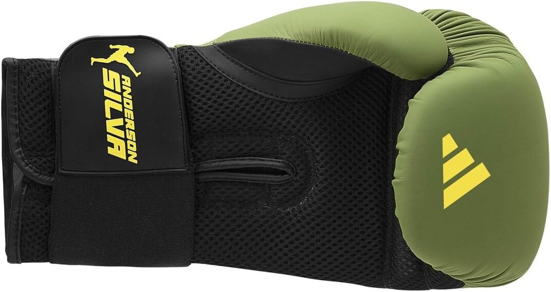 image:imageAdidas x Anderson Silva Tilt150 Boxing Gloves Premium PU Shell Enhanced Wrist Support Optimal Punch Alignment for Men Women Kids Boxing Kickboxing MMA Punching Gloves MMA GlovesOrbit GreenBlackYellowCamo