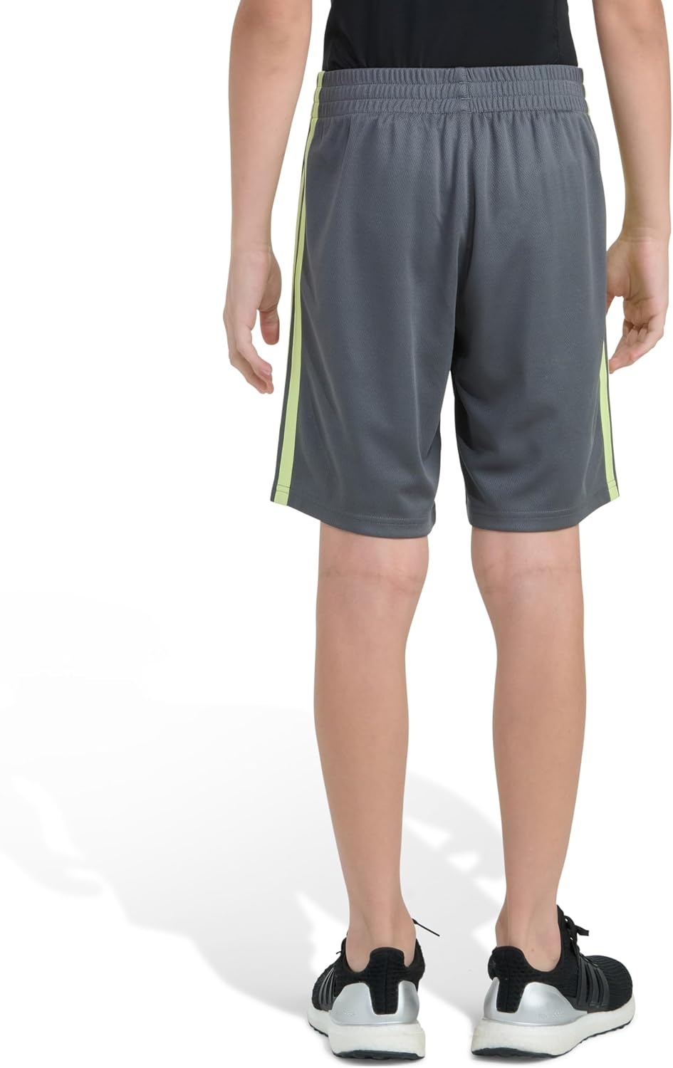 image:imageadidas 3Stripe Mesh Athletic ShortsGrey With Green