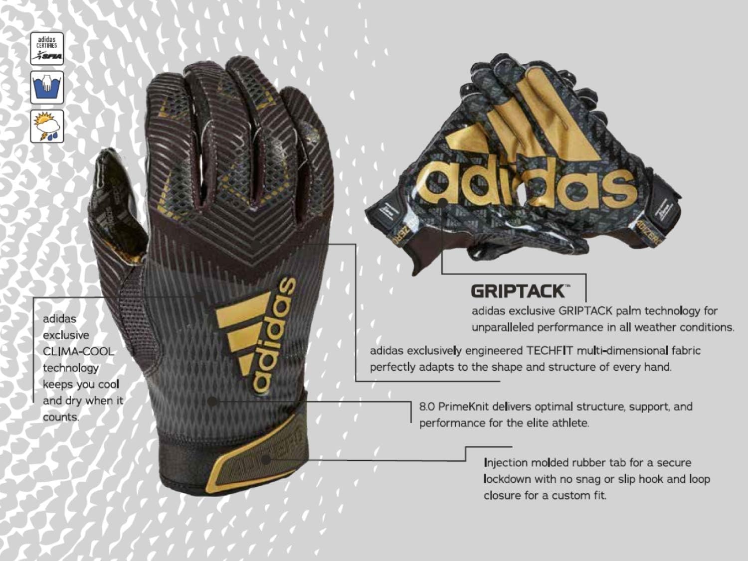 image:imageadidas Adizero 80 Adult Football Receivers GlovesRoyal