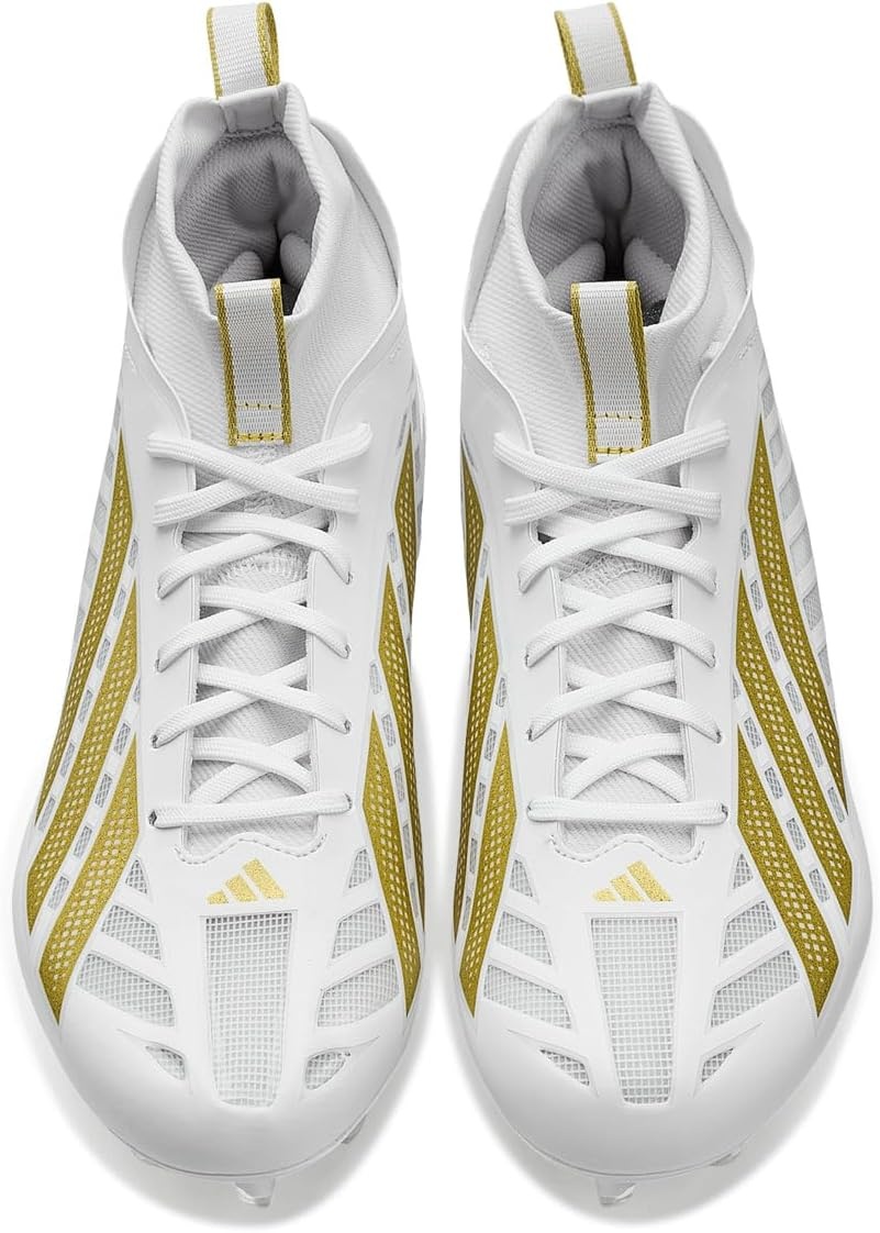 image:imageadidas Adizero Impact Ii American Football ShoesWhiteGold MetallicWhite
