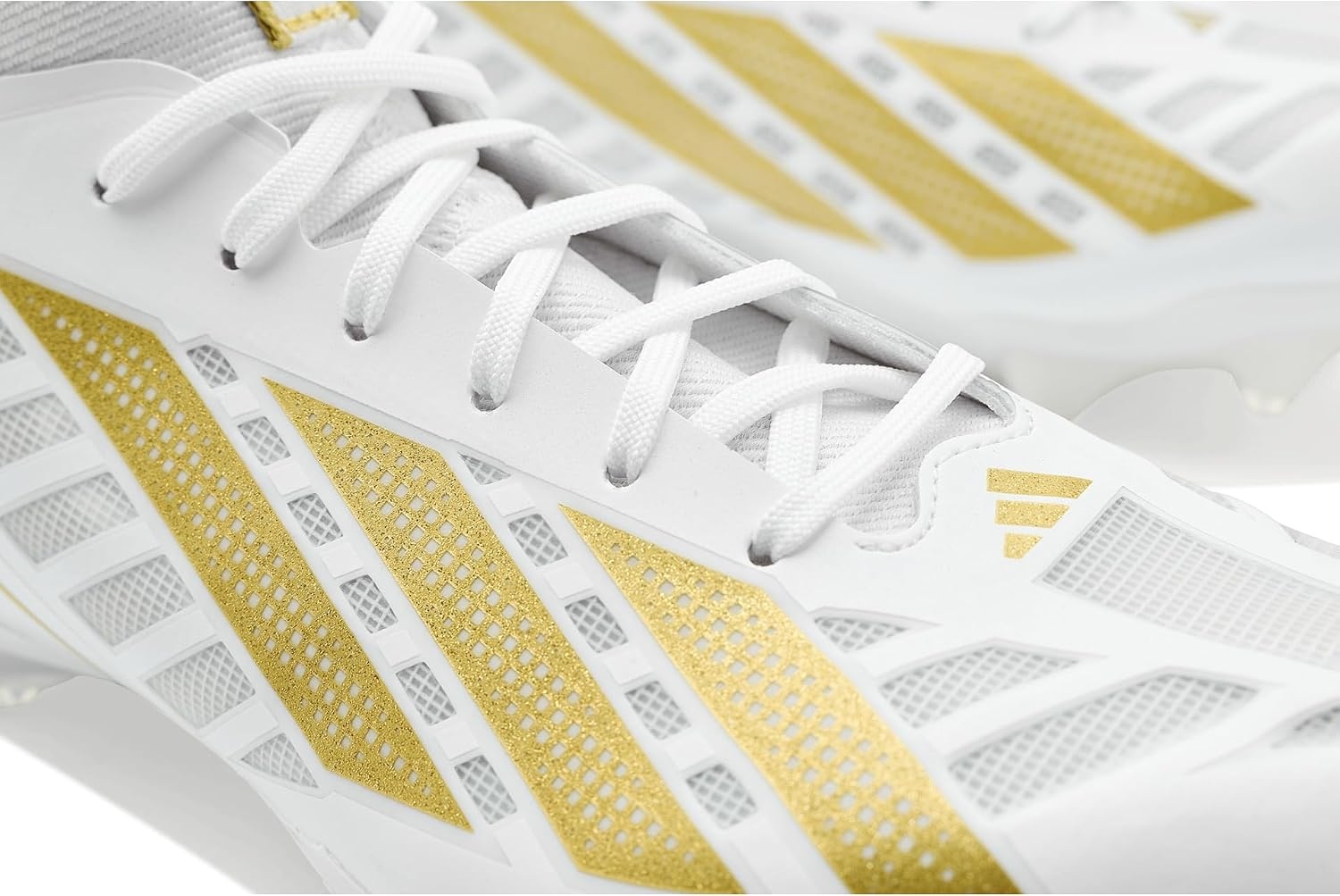 image:imageadidas Adizero Impact Ii American Football ShoesWhiteGold MetallicWhite